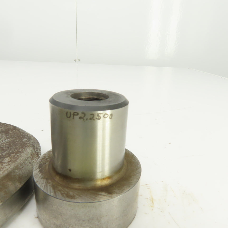 UP 2.250" Round Crowned Holepunch & Die 2.268" CNC Turret 4.940" OD Slug Free