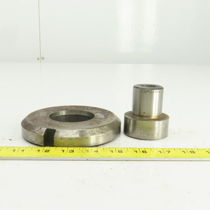 UP 2.250" Round Crowned Holepunch & Die 2.268" CNC Turret 4.940" OD Slug Free