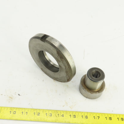 UP 2.250" Round Crowned Holepunch & Die 2.268" CNC Turret 4.940" OD Slug Free