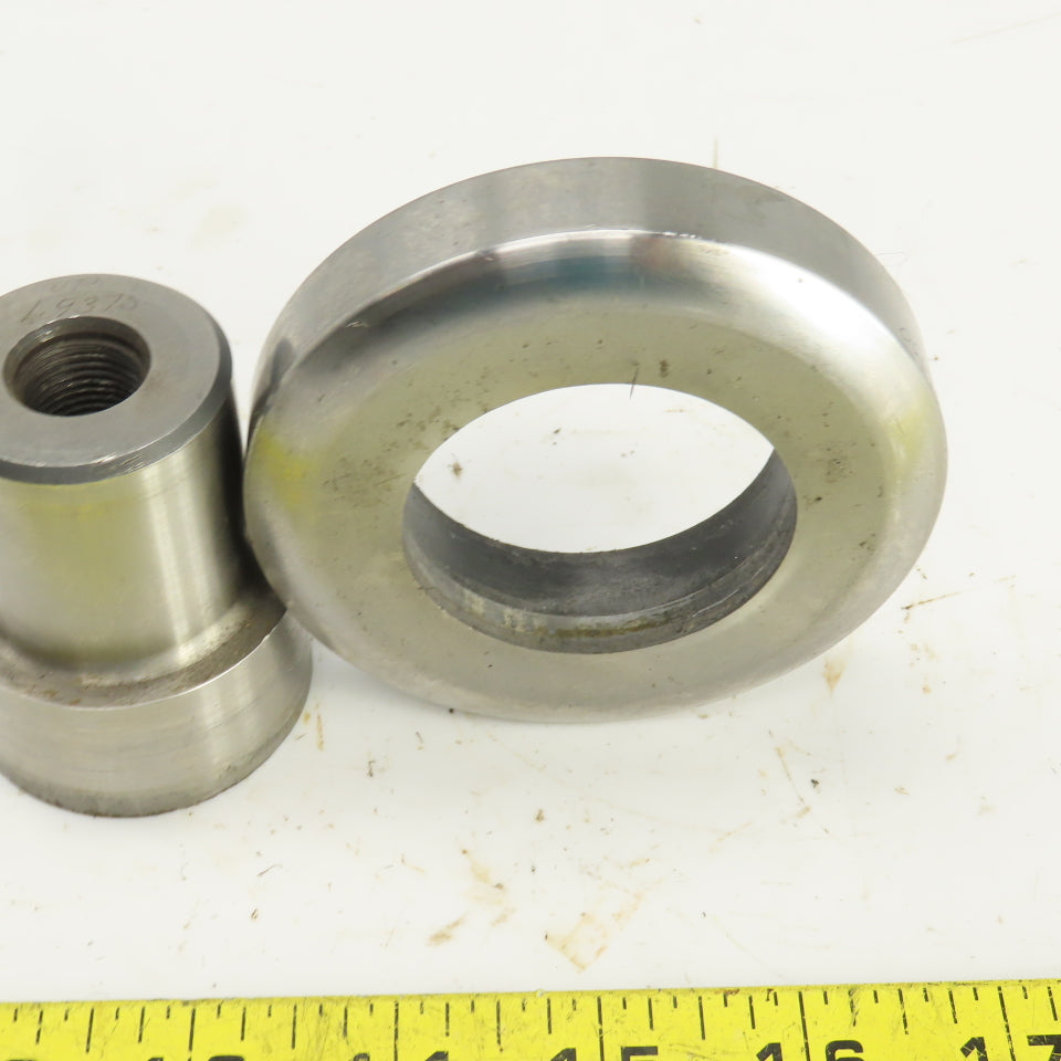 UP 1.9375" Round Holepunch & Die 1.950" CNC Turret 3.500" OD Slug Free