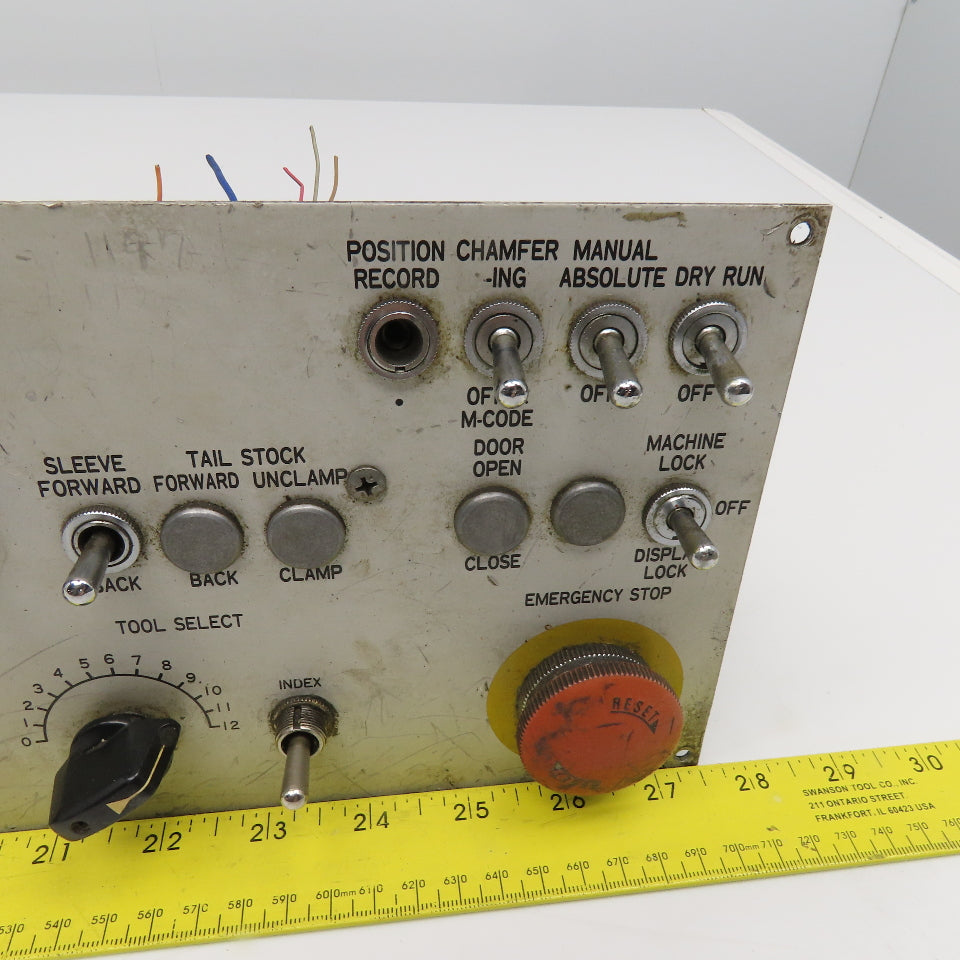 Izumi 41-10652 4 Axis CNC Lathe 12 Tool Turret Machine Operator Key Switch Board