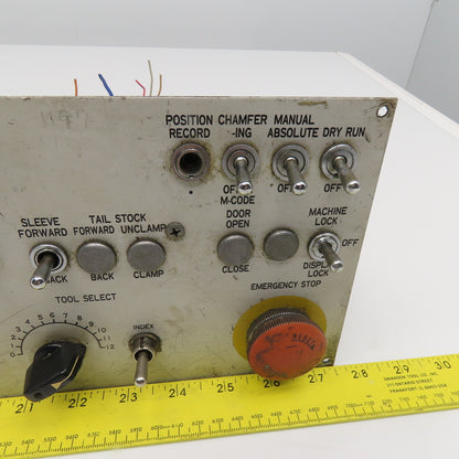 Izumi 41-10652 4 Axis CNC Lathe 12 Tool Turret Machine Operator Key Switch Board