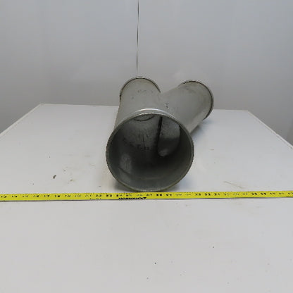 8" x 7" x 7" Quick-Clamp Rolled Edge Duct Wye Joint Galvanized Steel 23" OAL