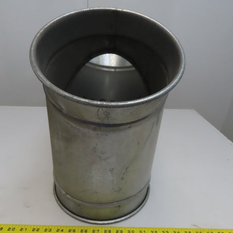 10" x 8" x 8" Quick-Clamp Rolled Edge Duct Wye Branch Galvanized Steel 18" OAL