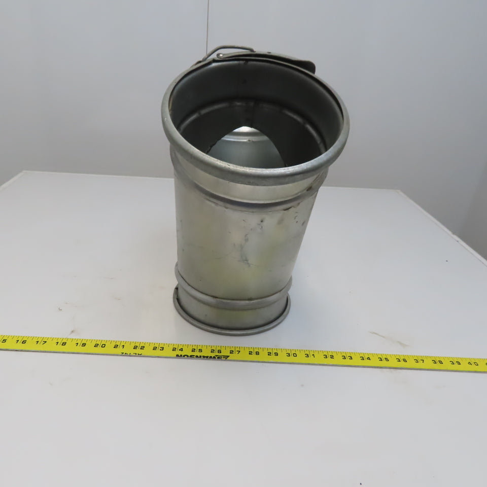 10" x 8" x 8" Quick-Clamp Rolled Edge Duct Wye Branch Galvanized Steel 18" OAL