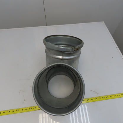 10" x 8" x 8" Quick-Clamp Rolled Edge Duct Wye Branch Galvanized Steel 18" OAL