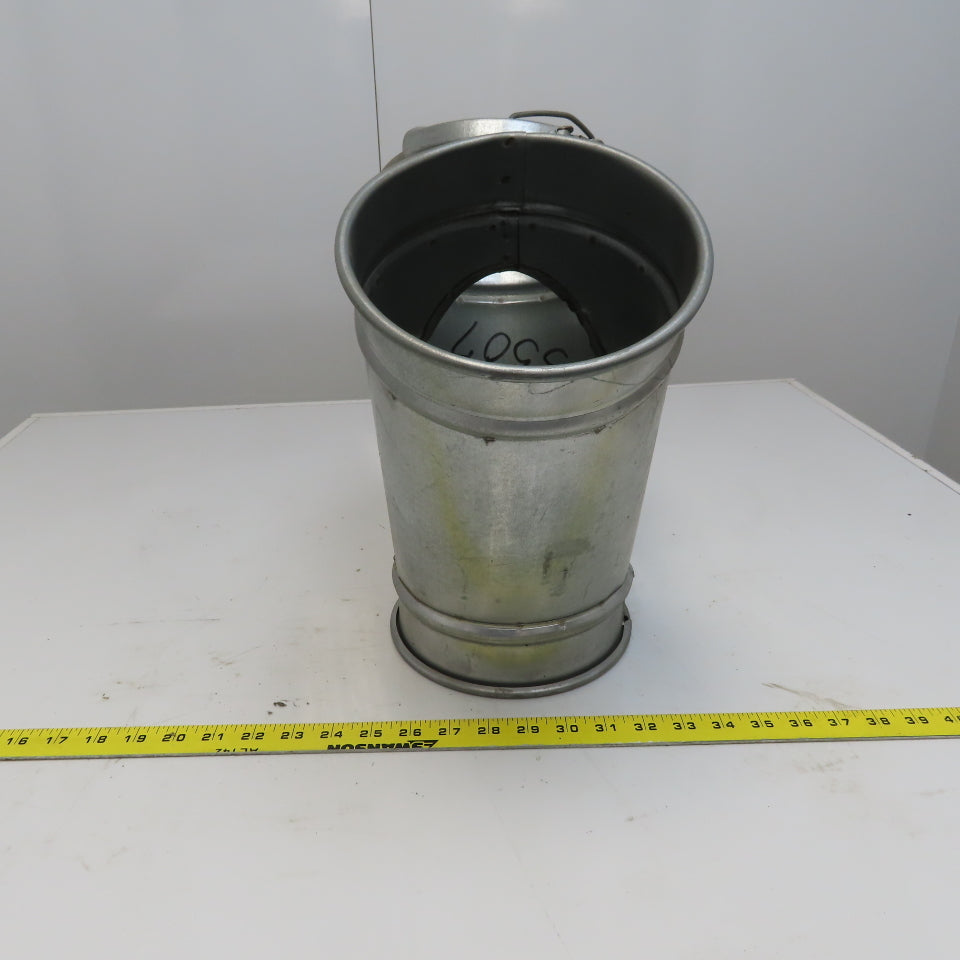 7" x 7" x 7" Quick-Clamp Rolled Edge Duct Wye Branch Galvanized Steel 15" OAL
