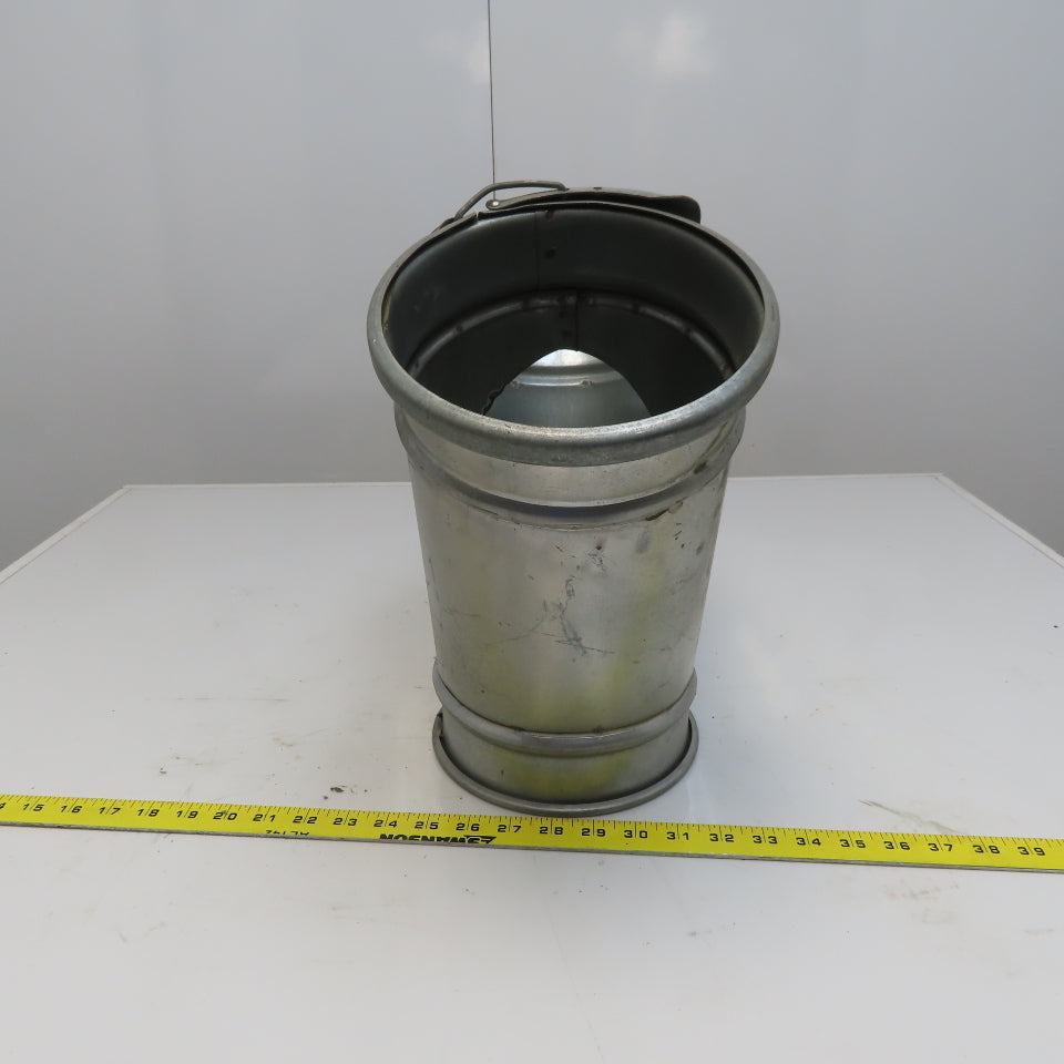 7" x 7" x 7" Quick-Clamp Rolled Edge Duct Wye Branch Galvanized Steel 15" OAL