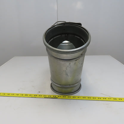 7" x 7" x 7" Quick-Clamp Rolled Edge Duct Wye Branch Galvanized Steel 15" OAL