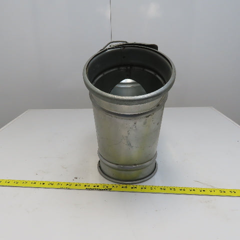 7" x 7" x 7" Quick-Clamp Rolled Edge Duct Wye Branch Galvanized Steel 15" OAL