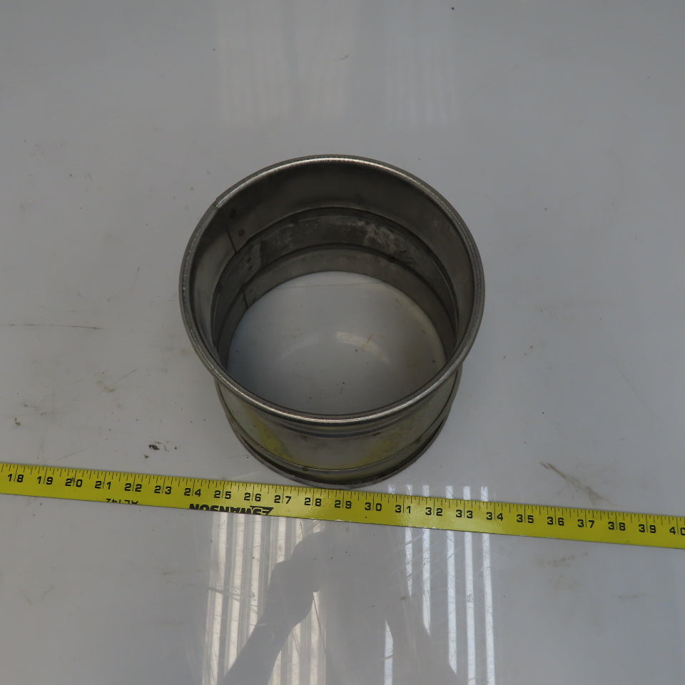 8" x 4" Stainless Steel Quick-Clamp Rolled Edge Duct Reducer