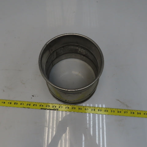 8" x 4" Stainless Steel Quick-Clamp Rolled Edge Duct Reducer