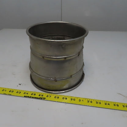8" x 4" Stainless Steel Quick-Clamp Rolled Edge Duct Reducer