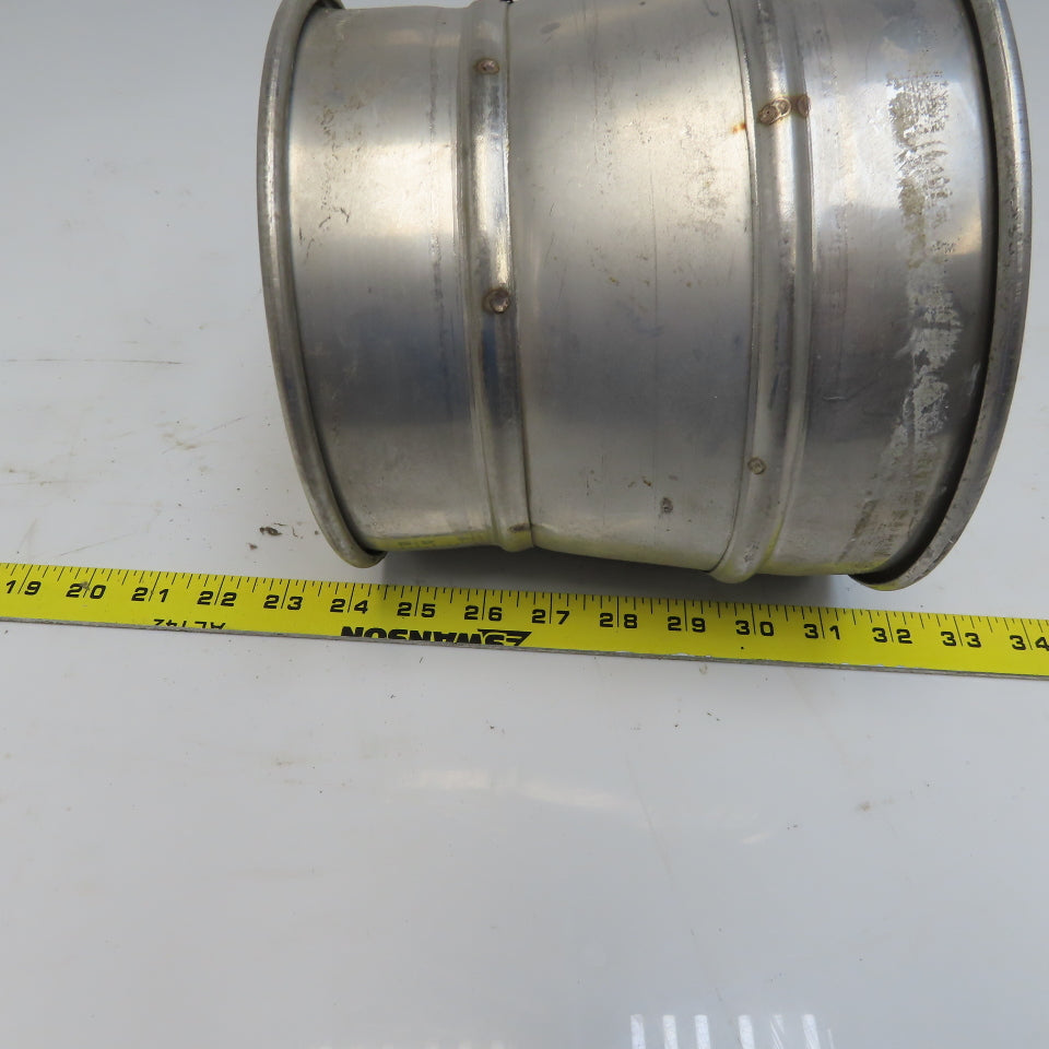 8" x 4" Stainless Steel Quick-Clamp Rolled Edge Duct Reducer
