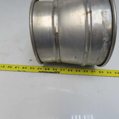 8" x 4" Stainless Steel Quick-Clamp Rolled Edge Duct Reducer