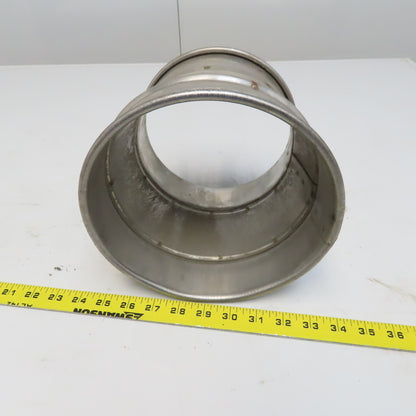8" x 4" Stainless Steel Quick-Clamp Rolled Edge Duct Reducer