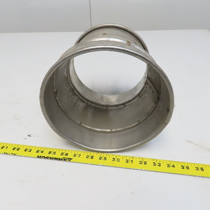 8" x 4" Stainless Steel Quick-Clamp Rolled Edge Duct Reducer