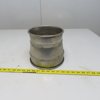 8" x 4" Stainless Steel Quick-Clamp Rolled Edge Duct Reducer