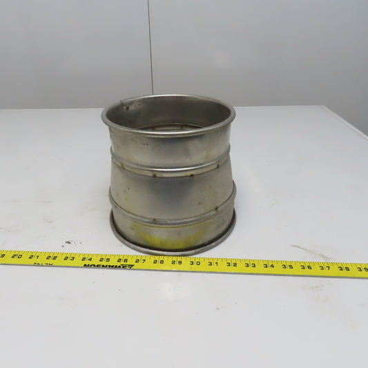 8" x 4" Stainless Steel Quick-Clamp Rolled Edge Duct Reducer