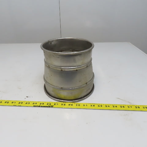 8" x 4" Stainless Steel Quick-Clamp Rolled Edge Duct Reducer