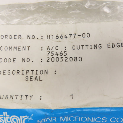Star Micronics 20051080 Cutting Edge Seal 75465 Lot Of 2