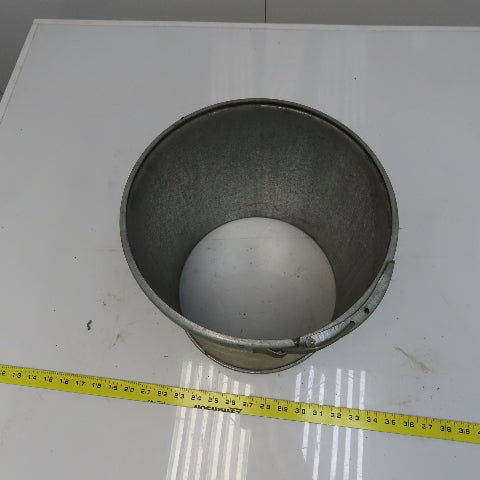 Quick-Clamp Rolled Edge Duct Nipple 10" Dia x 11" Galvanized Steel W/Clamp