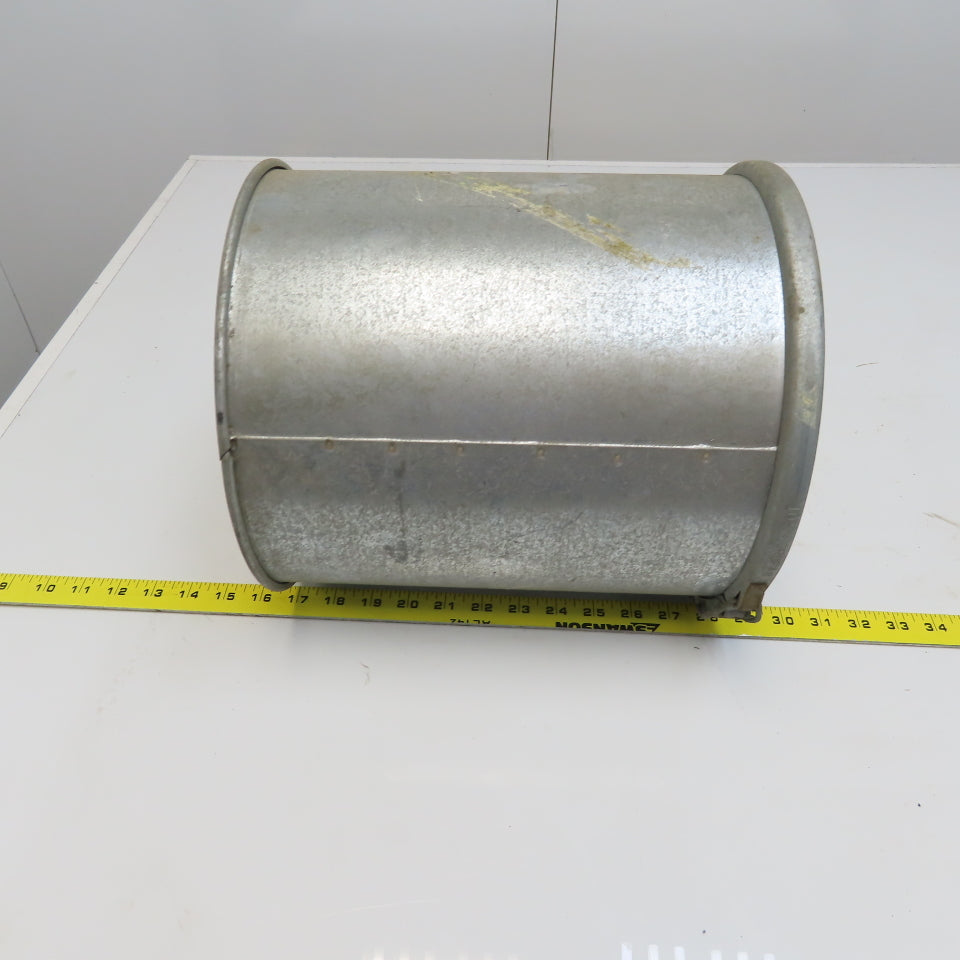 Quick-Clamp Rolled Edge Duct Nipple 10" Dia x 11" Galvanized Steel W/Clamp