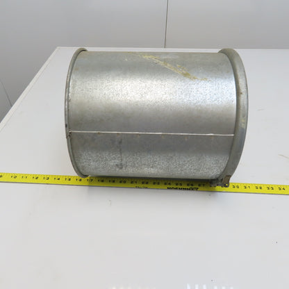 Quick-Clamp Rolled Edge Duct Nipple 10" Dia x 11" Galvanized Steel W/Clamp