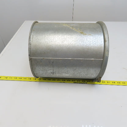 Quick-Clamp Rolled Edge Duct Nipple 10" Dia x 11" Galvanized Steel W/Clamp