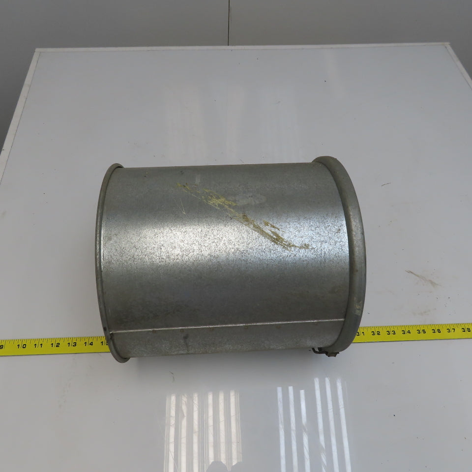 Quick-Clamp Rolled Edge Duct Nipple 10" Dia x 11" Galvanized Steel W/Clamp