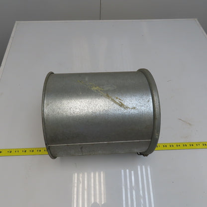 Quick-Clamp Rolled Edge Duct Nipple 10" Dia x 11" Galvanized Steel W/Clamp