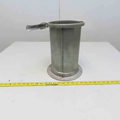 Quick-Clamp Rolled Edge Duct Nipple Flange 7" Dia x 12" Galvanized Steel W/Clamp