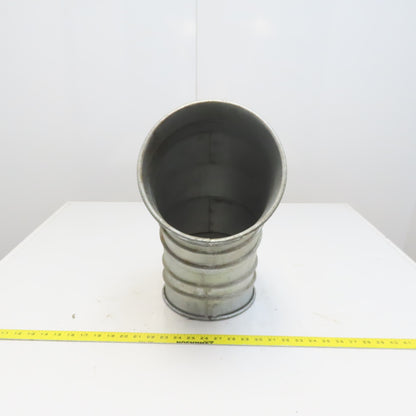 8" Diam Quick-Clamp Rolled Edge Duct 60° Elbow Galvanized Steel