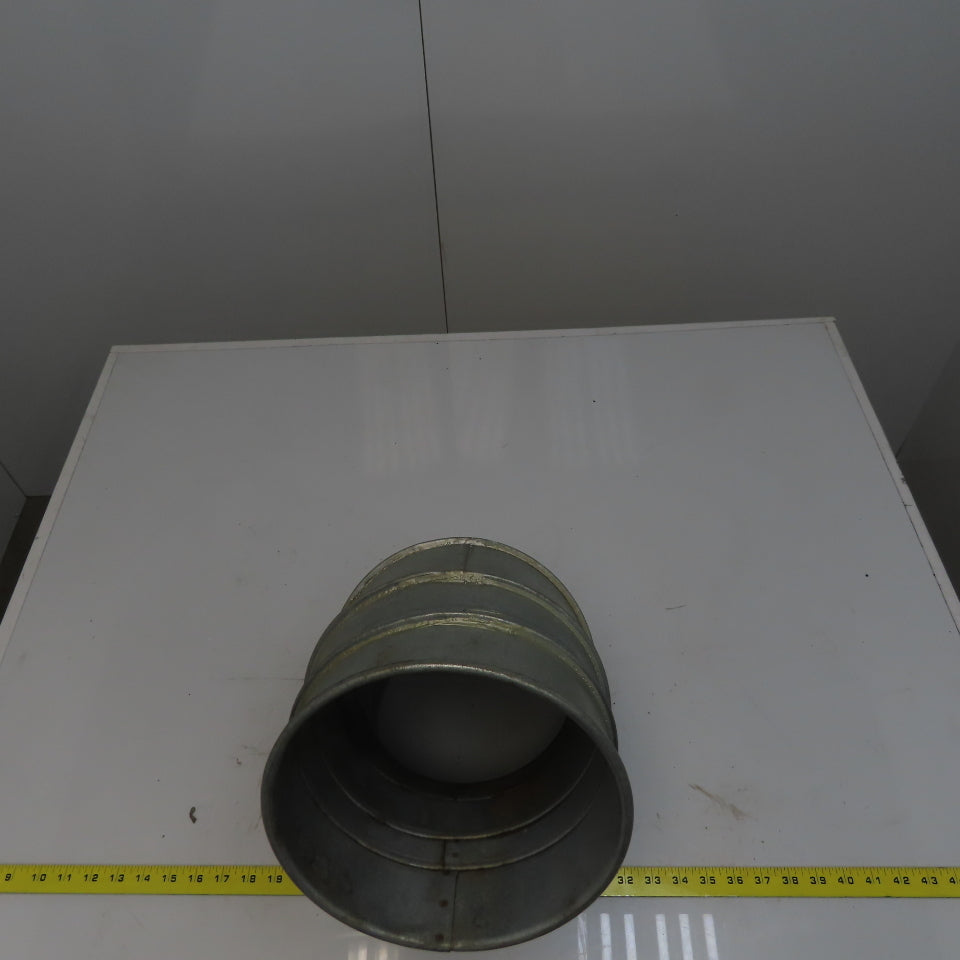 8" Diam Quick-Clamp Rolled Edge Duct 60° Elbow Galvanized Steel