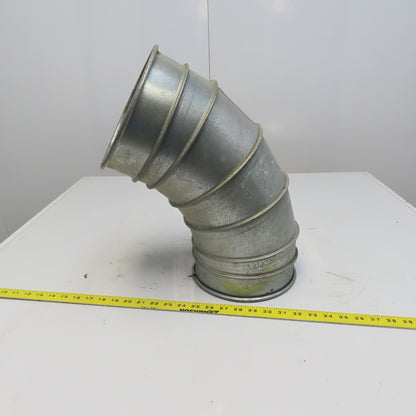 8" Diam Quick-Clamp Rolled Edge Duct 60° Elbow Galvanized Steel