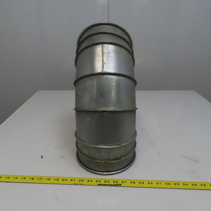 8" Diam Quick-Clamp Rolled Edge Duct 60° Elbow Galvanized Steel