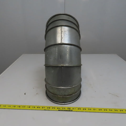 8" Diam Quick-Clamp Rolled Edge Duct 60° Elbow Galvanized Steel