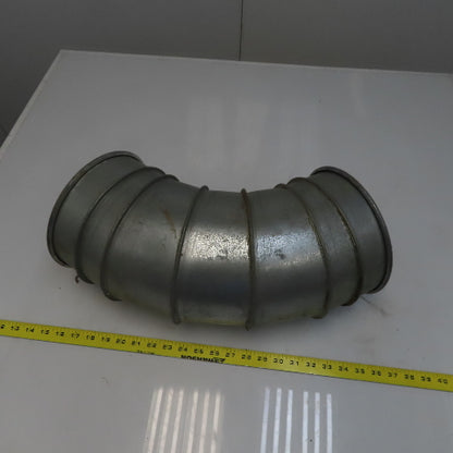 8" Diam Quick-Clamp Rolled Edge Duct 60° Elbow Galvanized Steel