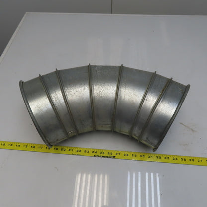 8" Diam Quick-Clamp Rolled Edge Duct 60° Elbow Galvanized Steel