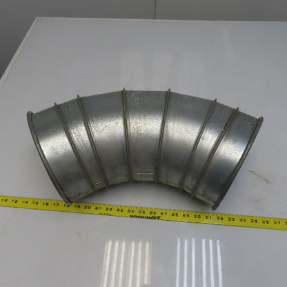 8" Diam Quick-Clamp Rolled Edge Duct 60° Elbow Galvanized Steel