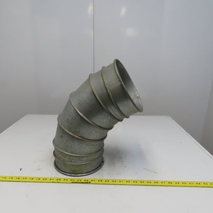8" Diam Quick-Clamp Rolled Edge Duct 60° Elbow Galvanized Steel