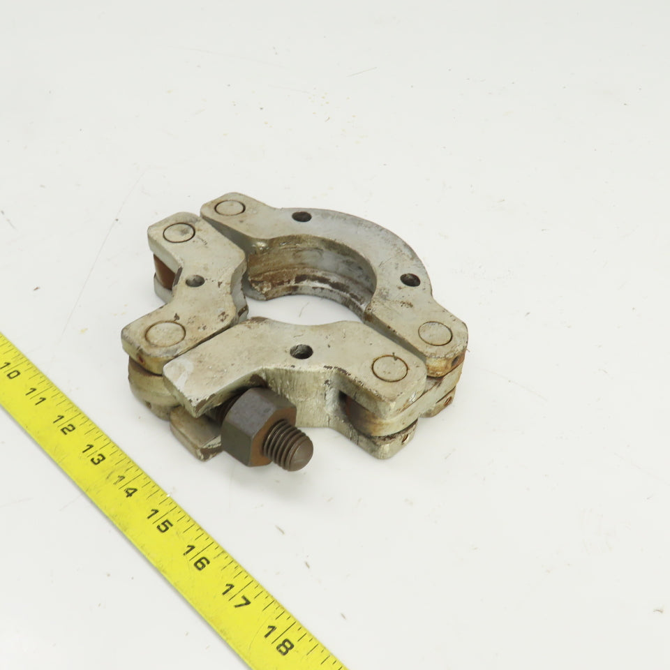 3" ID Steel Hinged Quick Connect Coupling 1-1/4" Hex Head Tightener