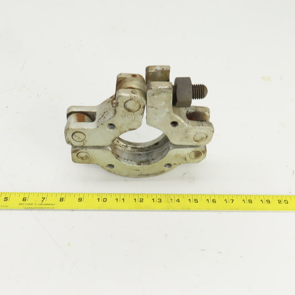 3" ID Steel Hinged Quick Connect Coupling 1-1/4" Hex Head Tightener