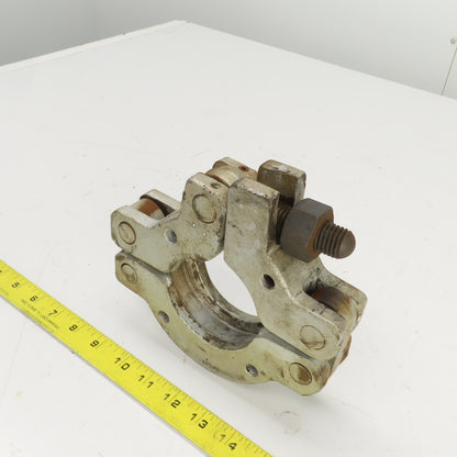 3" ID Steel Hinged Quick Connect Coupling 1-1/4" Hex Head Tightener