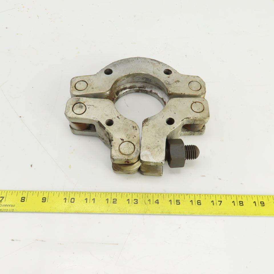 3" ID Steel Hinged Quick Connect Coupling 1-1/4" Hex Head Tightener