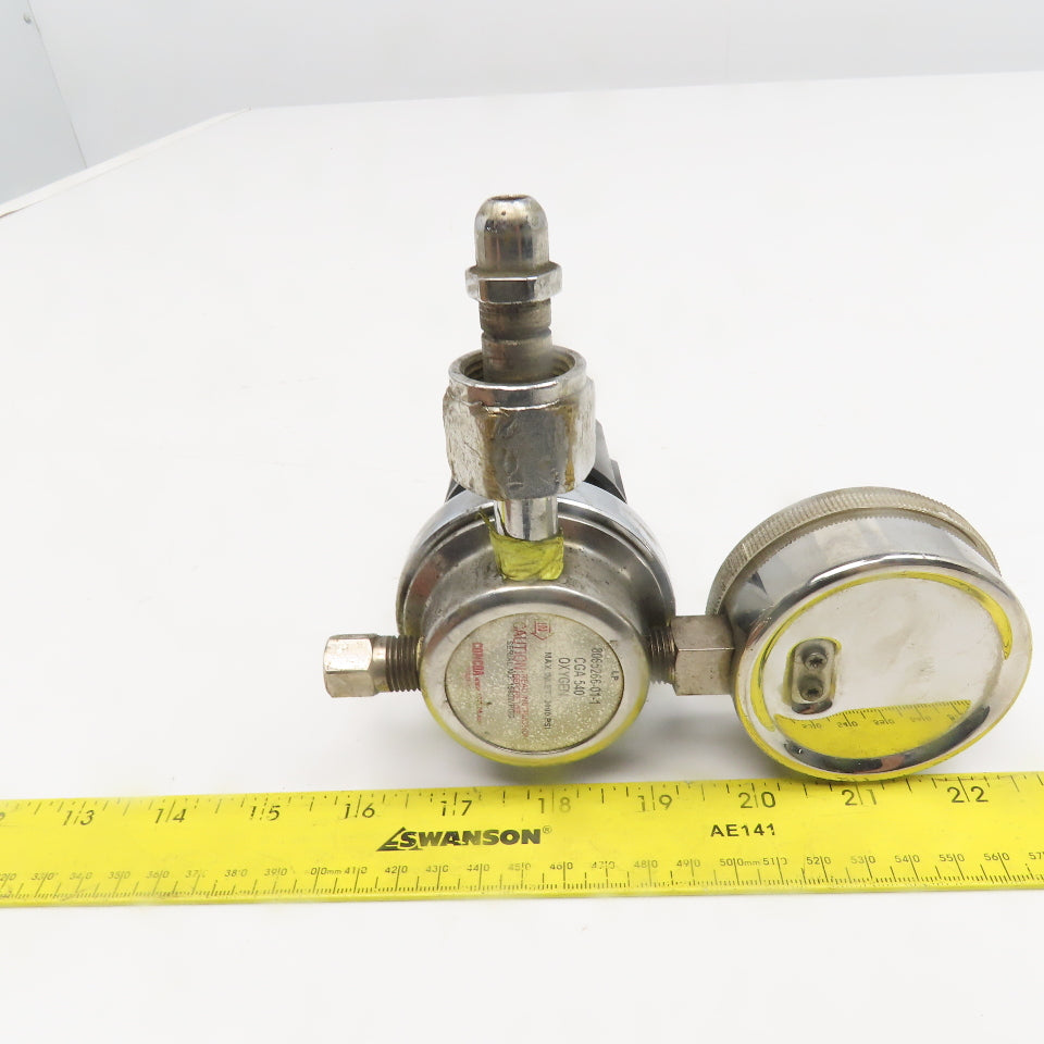 Concoa CGA 540 Oxygen Regulator 3000 PSI Max