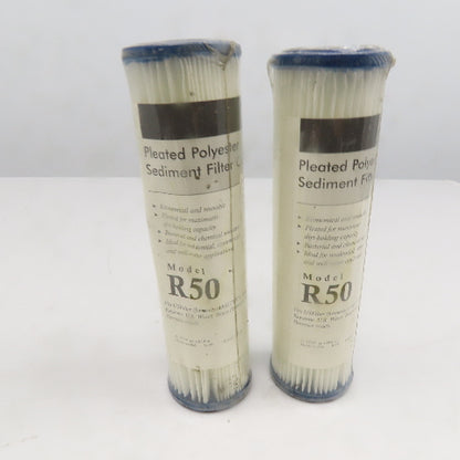 US Filter R50 Pleated Polyester Sediment Filter Cartridge Lot Of 2