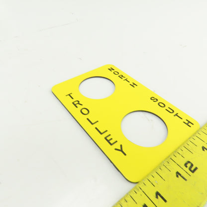 2 Gang Button Cover For Trolley North/South 1-1/4" Diameter Holes 4"Lx 2-5/8"W