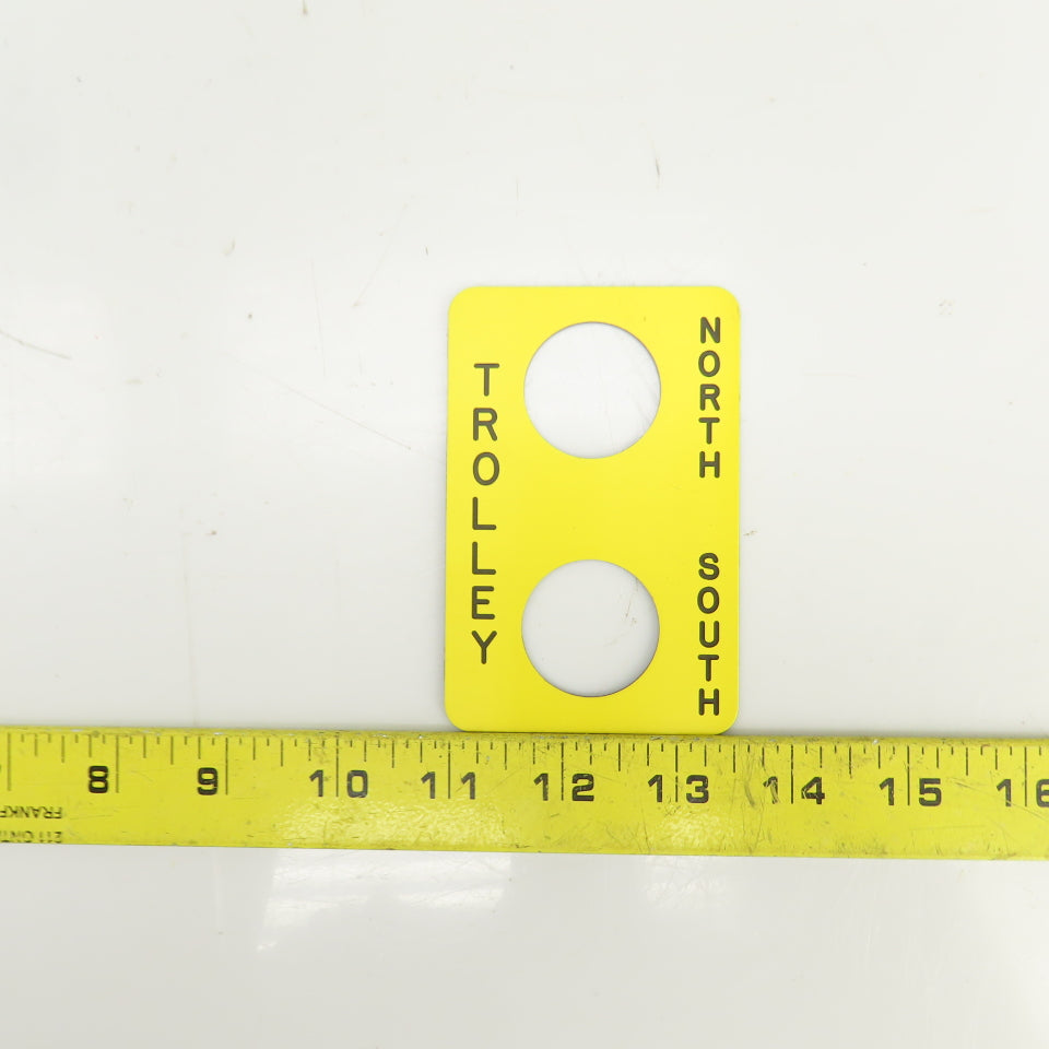 2 Gang Button Cover For Trolley North/South 1-1/4" Diameter Holes 4"Lx 2-5/8"W
