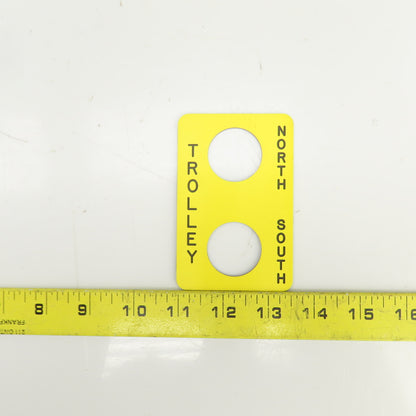 2 Gang Button Cover For Trolley North/South 1-1/4" Diameter Holes 4"Lx 2-5/8"W